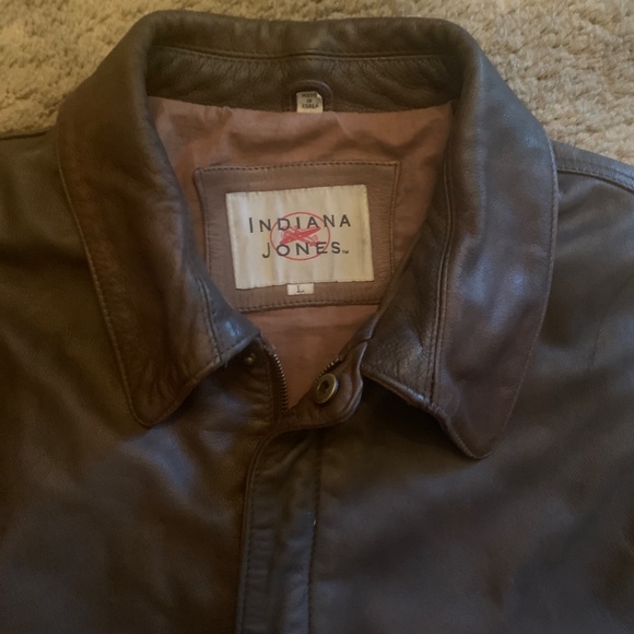 Sold : Indiana Jones Leather Jacket Authentic Large Bomber - Picture 8 of 13